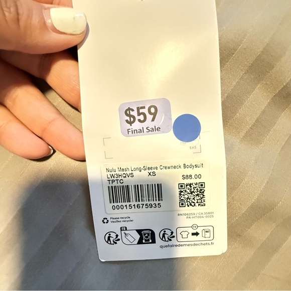 Lululemon Beige Taupe Wundermost Nulu Mesh Crewneck Bodysuit - Picture 8 of 10